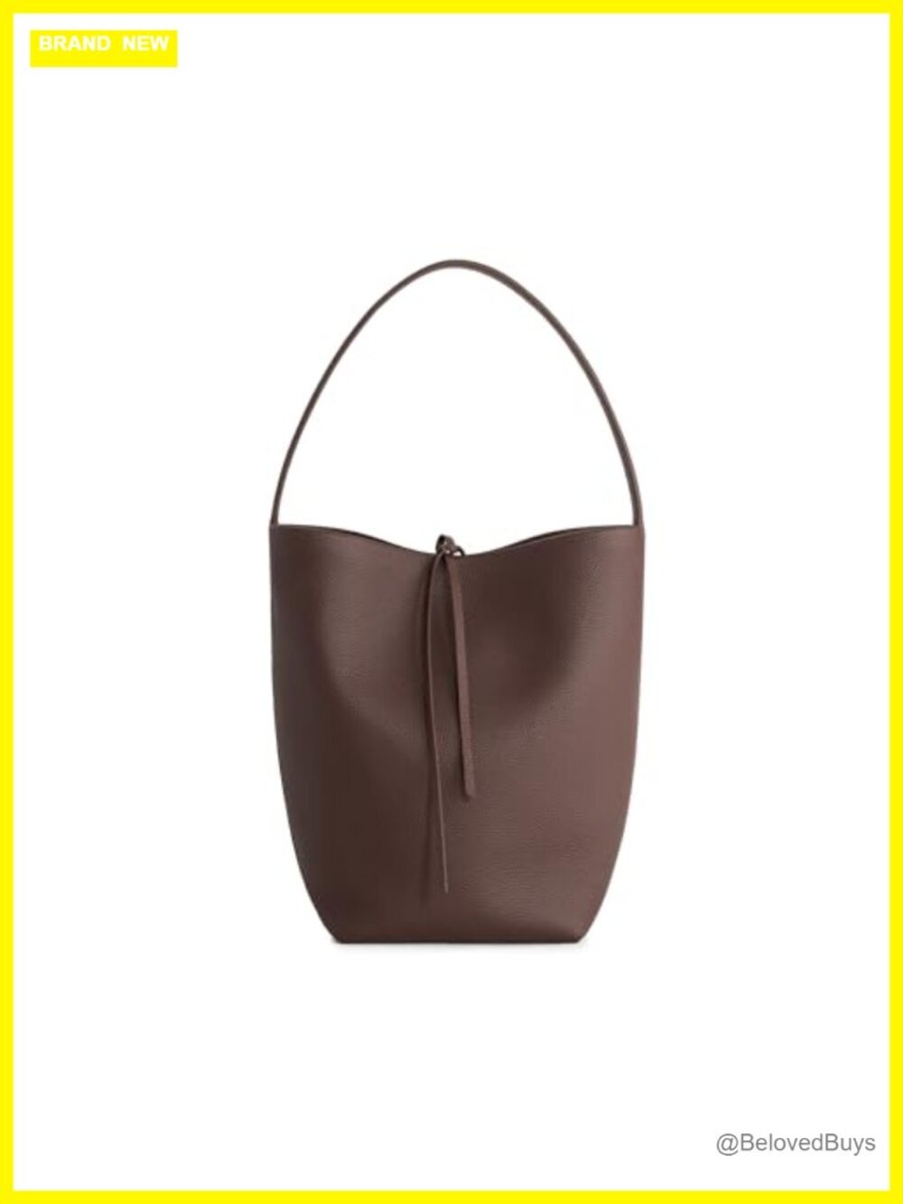 Genuine Leather Bucket Bag Women Soft Pebbled Shoulder Bag